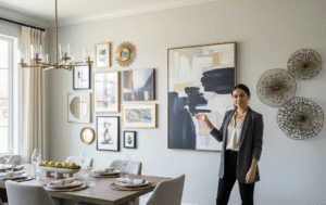 elegant dining room wall art