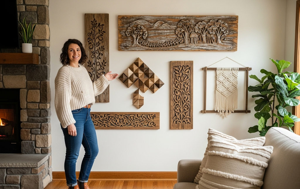 rustic wooden wall art
