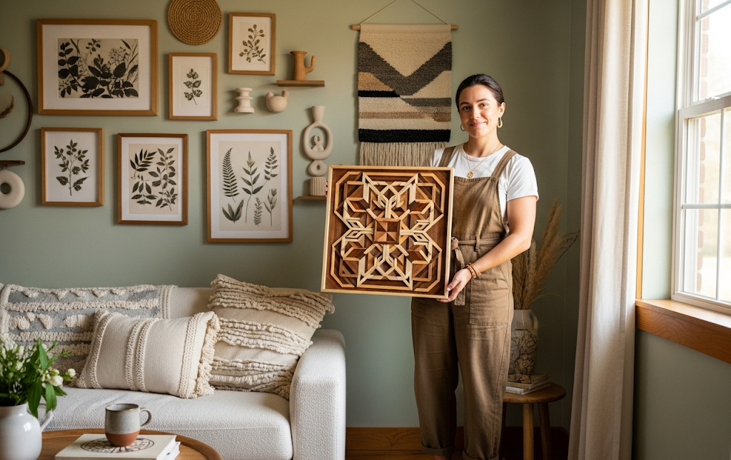 handmade wooden wall art