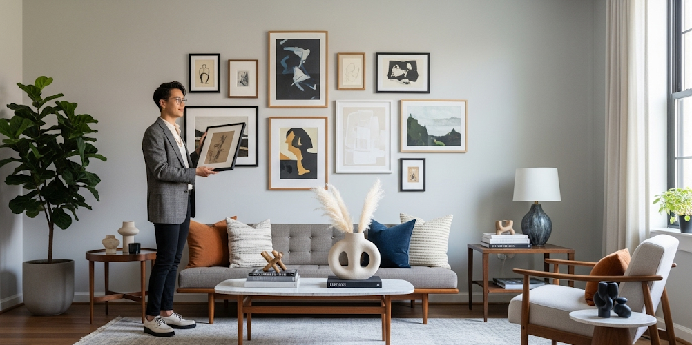 Curate art collections walls