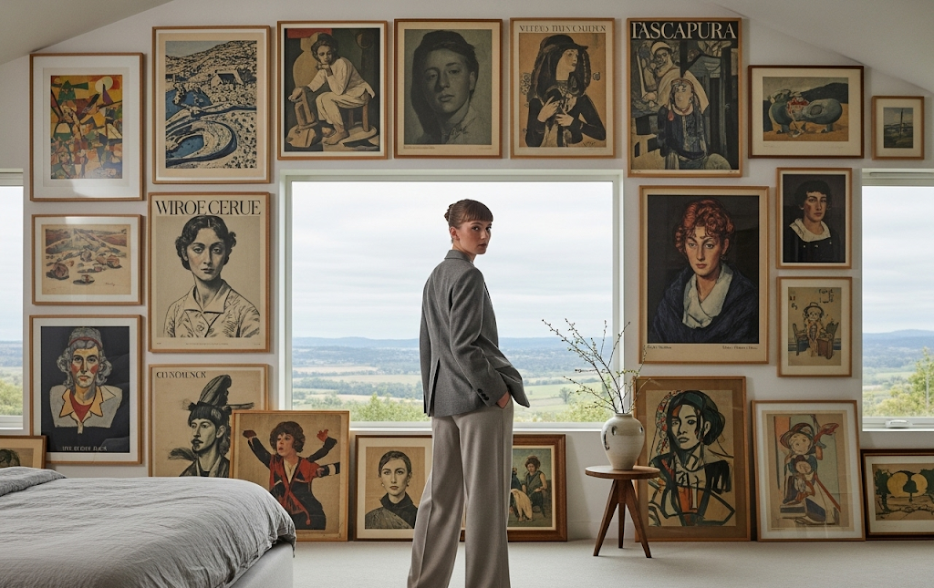 vintage bedroom wall art