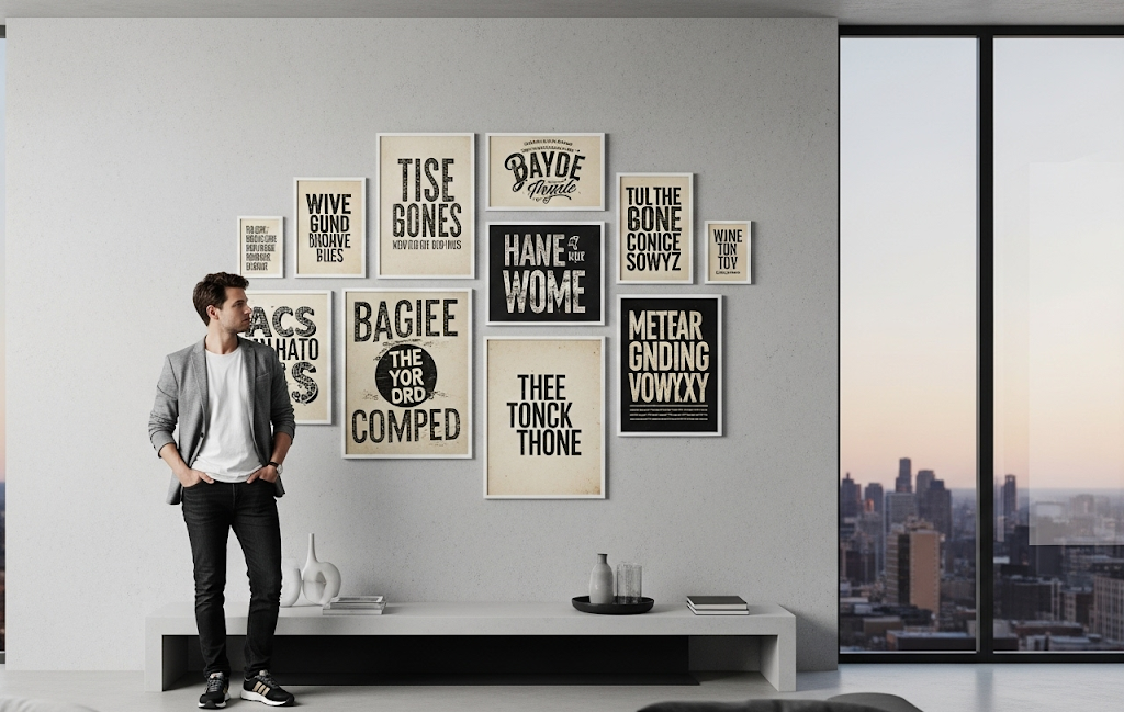 vintage typography wall art