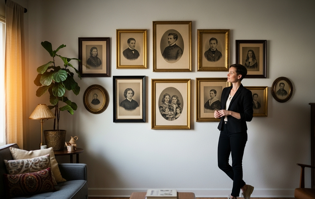 antique family portrait reproduction