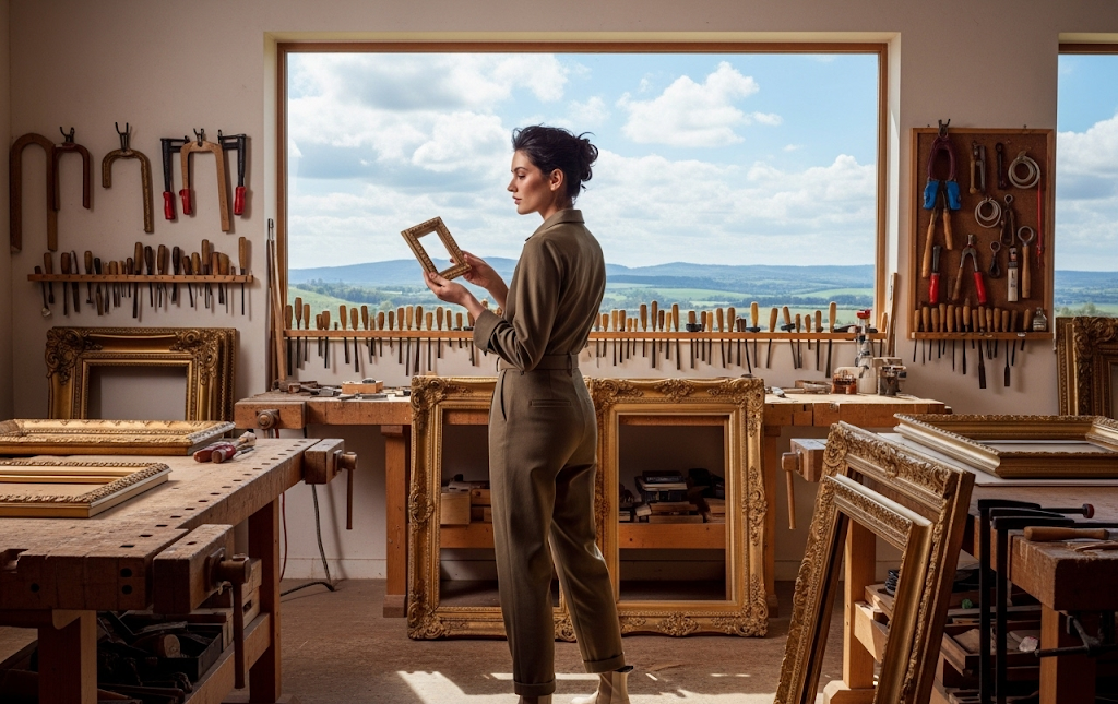 antique frame restoration wall