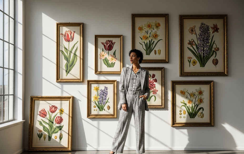 vintage spring flower art