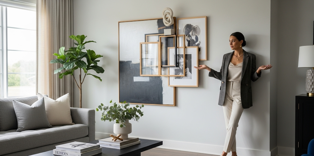 tips layering wall art pieces