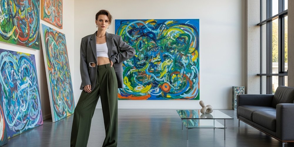 abstract painting modern interiors