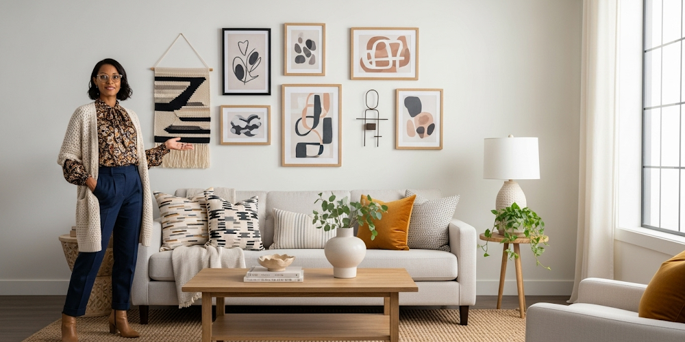 Mix patterns textures wall
