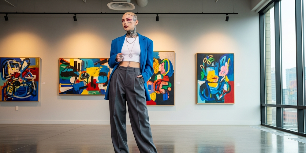 abstract painting finishing touch