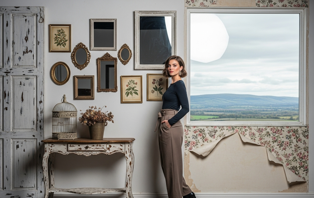 shabby chic vintage wall