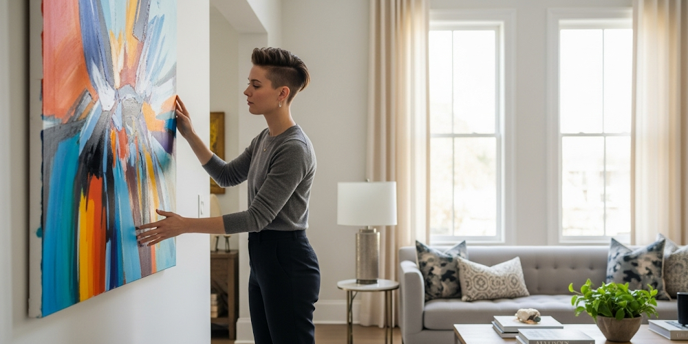 Abstract painting perfect finishing